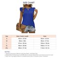 thumbnail image 1 of Top con mangas casquillo con volantes,Blusas informales con mangas casquillo y cuello redondo de verano Blusa con mangas casquillo fruncidas Aspecto llamativo, 1 of 2