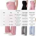 thumbnail image 4 of Taqqpue Women's Maternity Pants Wide Leg Over The Belly Pregnancy Pajama Pants Maternity Clothes Loose Casual Yoga Lounge Trousers for Women, 4 of 8