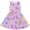Light Purple, variant on Sleeveless Girls Dress with Bunny and Butterfly Print Easter Crew Neck Casual Fit Soft Fabric for Daily Wear and Parties