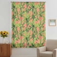 thumbnail image 3 of Palm Tree Tropical Sheer Curtains 63 Inches Long, Pink Summer Green Botanical Light Filering Curtains, Breathable Simi Curtain Privacy Drapes for Living Room Bedroom Lightweight Window Treatment, 3 of 9