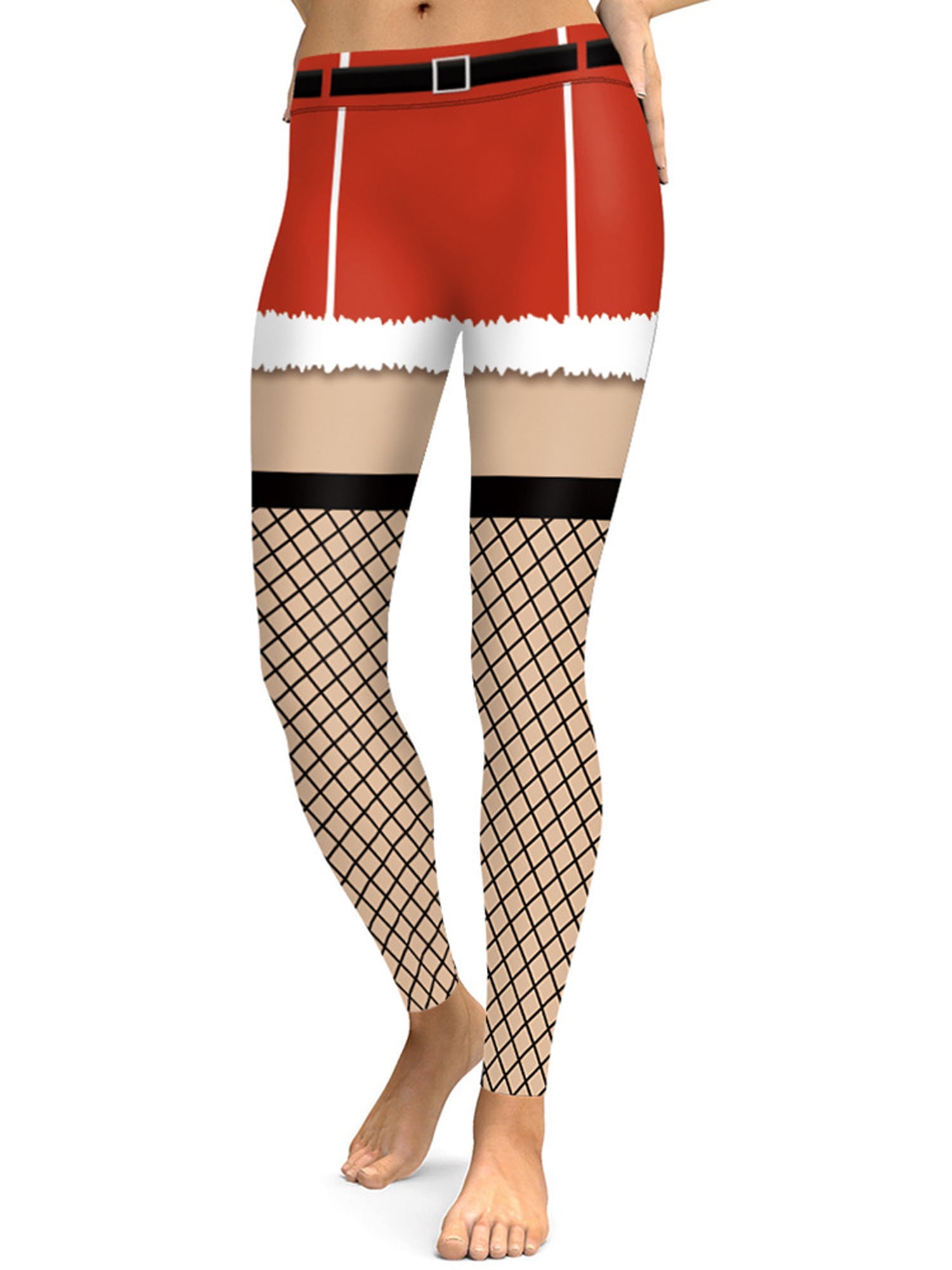 Wodstyle Women's Casual Tight Fancy Yoga Xmas Costumes Skinny Legging