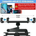 thumbnail image 4 of Tablet Holder for Car,ipad Headrest Mount for 5.5-18.4 Inch ipad/Phones Car Tablet Holder with 360°Rotating Adjustable Trip Essentials,Black, 4 of 8