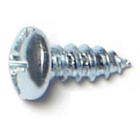 #6 x 3/8" Zinc Plated Steel Combo Pan Head Sheet Metal Screws SMSPS-115