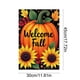 thumbnail image 3 of Bandera de jardín de otoño de 30x45 cm con diseño de calabaza, hoja de arce y motivos de ancianos. Ideal para decorar el hogar, habitaciones o paredes. También disponible en lino., 3 of 7