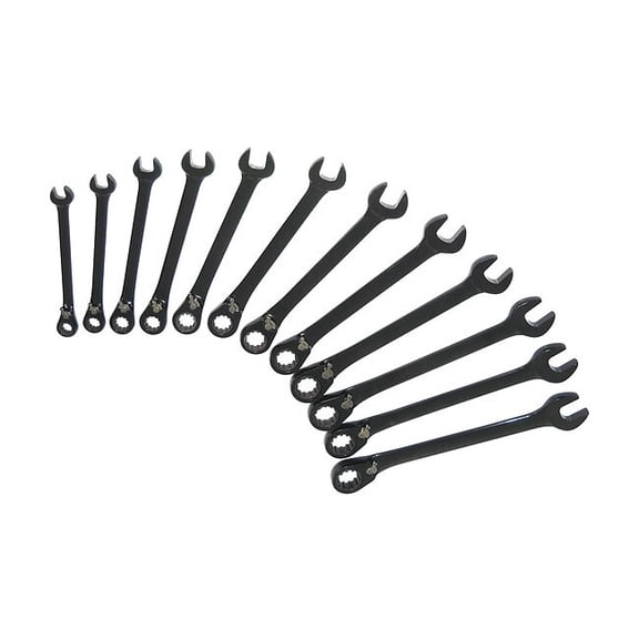 Westward Ratcheting Wrench Set,Combination 34D993