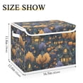 thumbnail image 5 of Yayeee Collapsible Cube Storage Bin with Lid Fabric Closet Decorative Basket with Handles, Halloween Houses Pattern, 5 of 7
