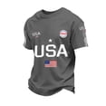 thumbnail image 2 of USA 250th Anniversary Shirt Men Patriotic USA Flag Graphic T Shirt Casual Independence Day America 250 Merchandise Tee, 2 of 6