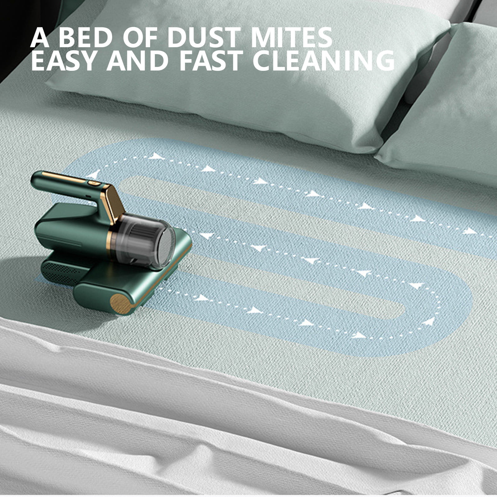 HBYJLZYG Vacuum Cleaner Bed Vacuum Cleaner, Mattress Vacuum Cleaner 8KPa Handheld Deep Mattress Cleaner High-Frequency Double Beat, Suitable For Bedding, Sofa, Other Fabric Surfaces