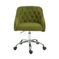 thumbnail image 6 of Bellemave Swivel Accent Chair with Wheels for Home Office, Modern Leisure Arm Chair for Living Room, Mid-Back Velvet Computer Desk Chair, Executive Chair with Silver feet base and Soft Seat(Green), 6 of 9