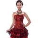 thumbnail image 5 of Corsé deshuesado con cordones para mujer, corpiño, lencería, Bodyshaper, Top, corsé de princesa, negro y rojo, 5 of 7