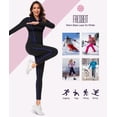 thumbnail image 5 of Thermal Underwear for Women,Long Johns Fleece Lined Thermal Base Layer Zip Up Thermals Top and Bottom Set, 5 of 6
