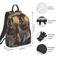 thumbnail image 2 of Yiaed Flower Field Cute Bulldog Print Lightweight Backpack Travel Backpacks Hiking Daypack for Women Men, 2 of 5