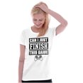 thumbnail image 3 of Can I Just Finish This Game Womens Fitted Plus Size Graphic Tee Brisco Brands 2X, 3 of 5