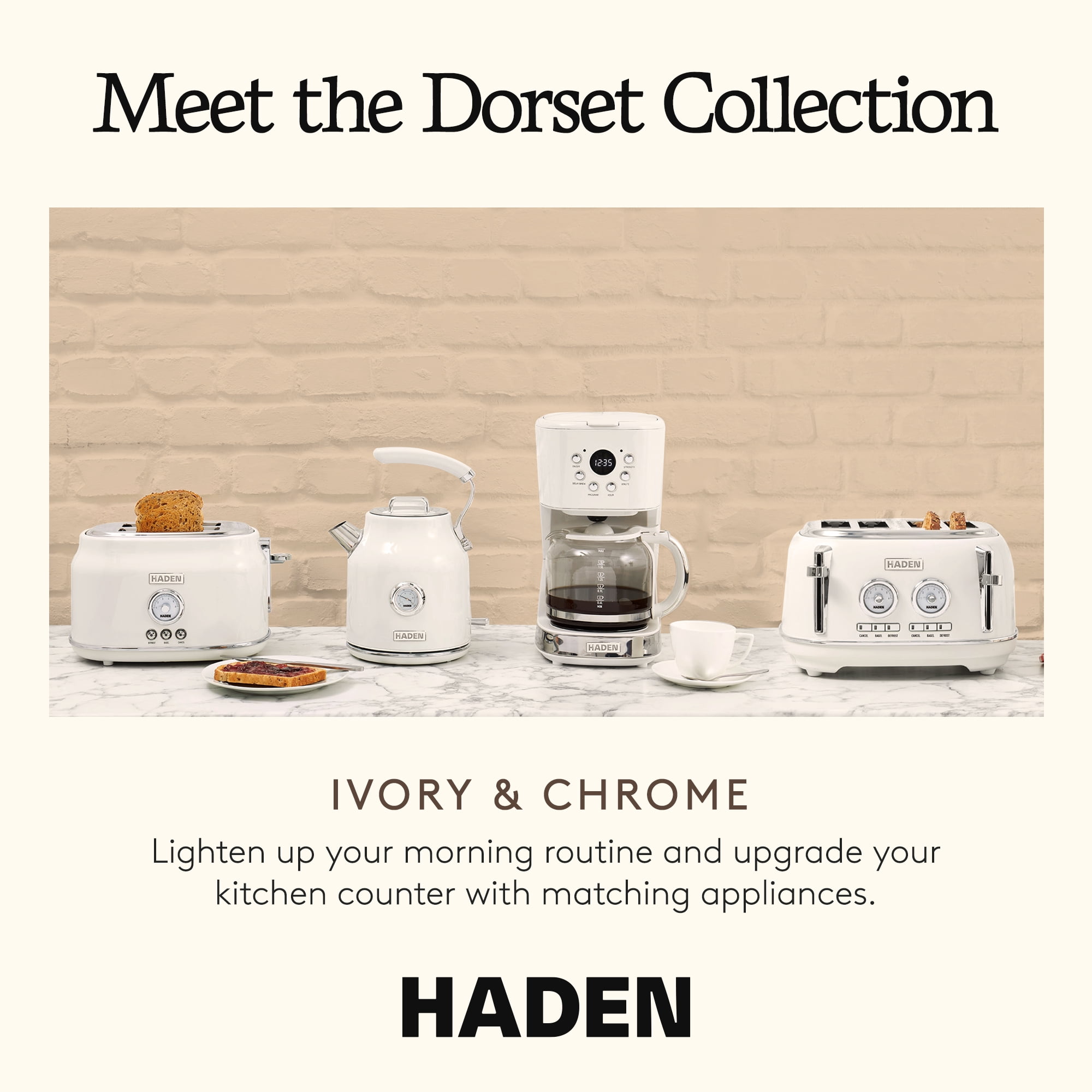 Haden Dorset Stainless Steel Electric Kettle - 1.7L (7 Cup) Tea Kettle