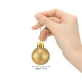 thumbnail image 3 of Christmas Ball Ornaments 24 Pcs Xmas Ornaments Set Plastic Hanging Christmas Decor for Xmas Tree Holiday Party Decorations Gold 1.2 In, 3 of 6