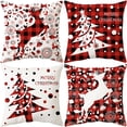 thumbnail image 1 of Naiovety 4 unids/set fundas de almohada vibraciones festivas diseños inspirados en Navidad funda de almohada suave y cómoda Artesanía, 1 of 6
