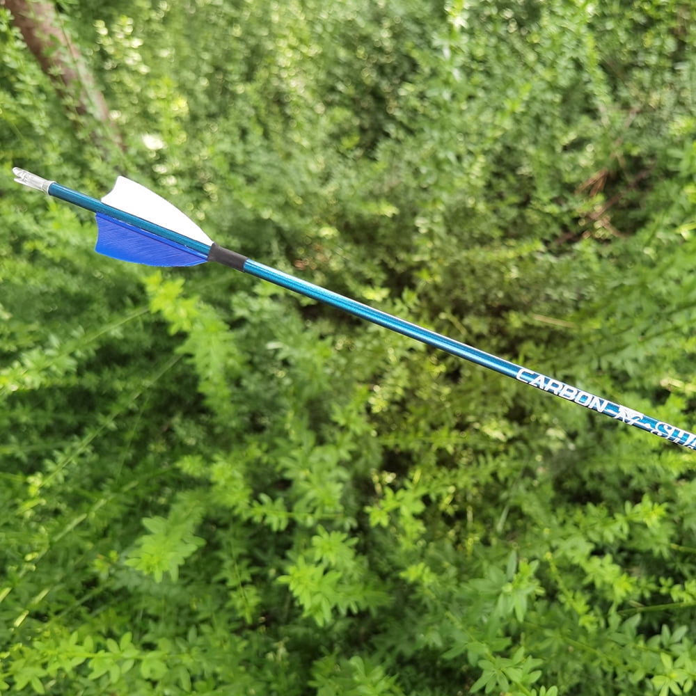 AME 31 inch Pure Carbon Arrows ID4.2mm Feathers SP400-1000 Archery Bow Shooting Hunting