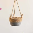 thumbnail image 4 of Hand Woven Knitted Hanging Flower Basket Bucket Plant Pot Planter Home Decor, 4 of 8