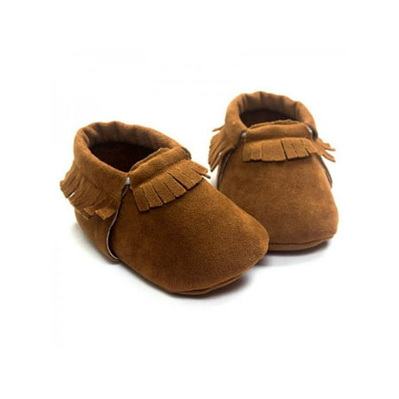 Ropalia New Cute Baby Kids Boys Girls Shoes Tassel Suede Leather Shoes Toddler Moccasin Soft Crib Shoes