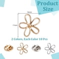 thumbnail image 3 of 20 Pcs Daisy Flower Modesty Pins Gold and Silver Flower Brooch Pins Metal Suit Shirt Business Lapel Pin Set, 3 of 7