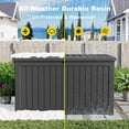 thumbnail image 5 of LEDMOMO Black Patio Storage Container Weatherproof Plastic Box for Deck and Garden, 5 of 10