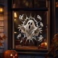 thumbnail image 6 of Halloween Stickers,Halloween Window Clings, Spooky Break Through Window Decals, Removable Witch Pumpkin Ghost Glass Stickers for Home Party Halloween Decor(White 30cm), 6 of 7