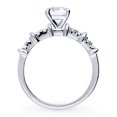 thumbnail image 4 of BERRICLE Sterling Silver Solitaire Wedding Engagement Rings 1.25 Carat Cushion Cut Cubic Zirconia CZ Ring for Women, Rhodium Plated Size 6, 4 of 9