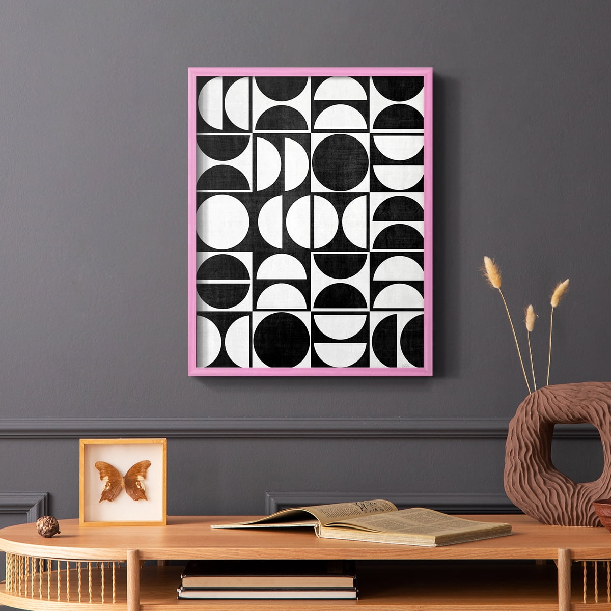 Modern Semis in Pink Solid Wood 11 x 14 Framed Print