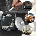 thumbnail image 4 of Yayeee Ashtray with Lid for Cigarette Smokeless Stainless Steel Home Ash Holder, Sitting on The Moon, 4 of 7