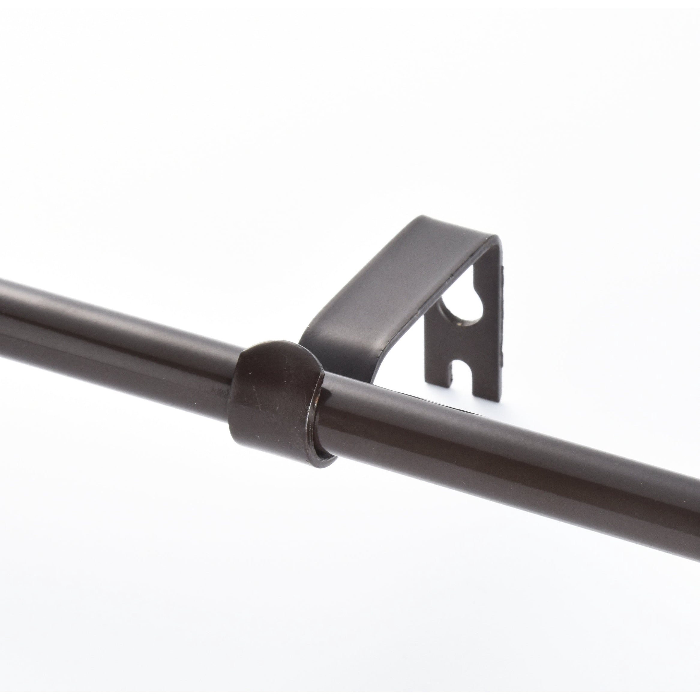 Lumi 5/8" Single Curtain Rod Set Oil Rubbed Bronze/Silver-Ball finials 48"-84" - Silver