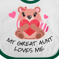 thumbnail image 4 of Inktastic My Great Aunt Loves me- bear and hearts Boys or Girls Baby Bib, 4 of 4