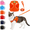 Orange, variant on Escape Proof Cat Harness, Escape Proof Breathable Adjustable Vest  , Reflective Strip for Night Safety, Ideal for Outdoor Walking & Travel, Fits Small Medium Large Cats