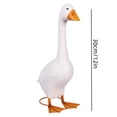 thumbnail image 3 of Meggemo Goose Metal Garden Statue 12 Inch Front Porch Decor White Farmhouse Outdoor Ornament For Lawn Patio Yard Art, 3 of 8