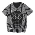 thumbnail image 1 of Hombres Geométrico Perro Camiseta Casual Con Cuello En V Manga Corta Tops De Negro Zulema hombres camiseta moda, 1 of 8