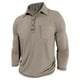 thumbnail image 4 of Blusa y camisa de manga larga con cuello vuelto para hombre, informal, a la moda, de color liso, transpirable, de manga larga, con cuello vuelto, de poliéster., 4 of 5