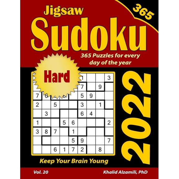 Game Calendars 2022 Jigsaw Sudoku: 365 Hard Puzzles for Every Day of the Year: Keep Your Brain Young, (Paperback)