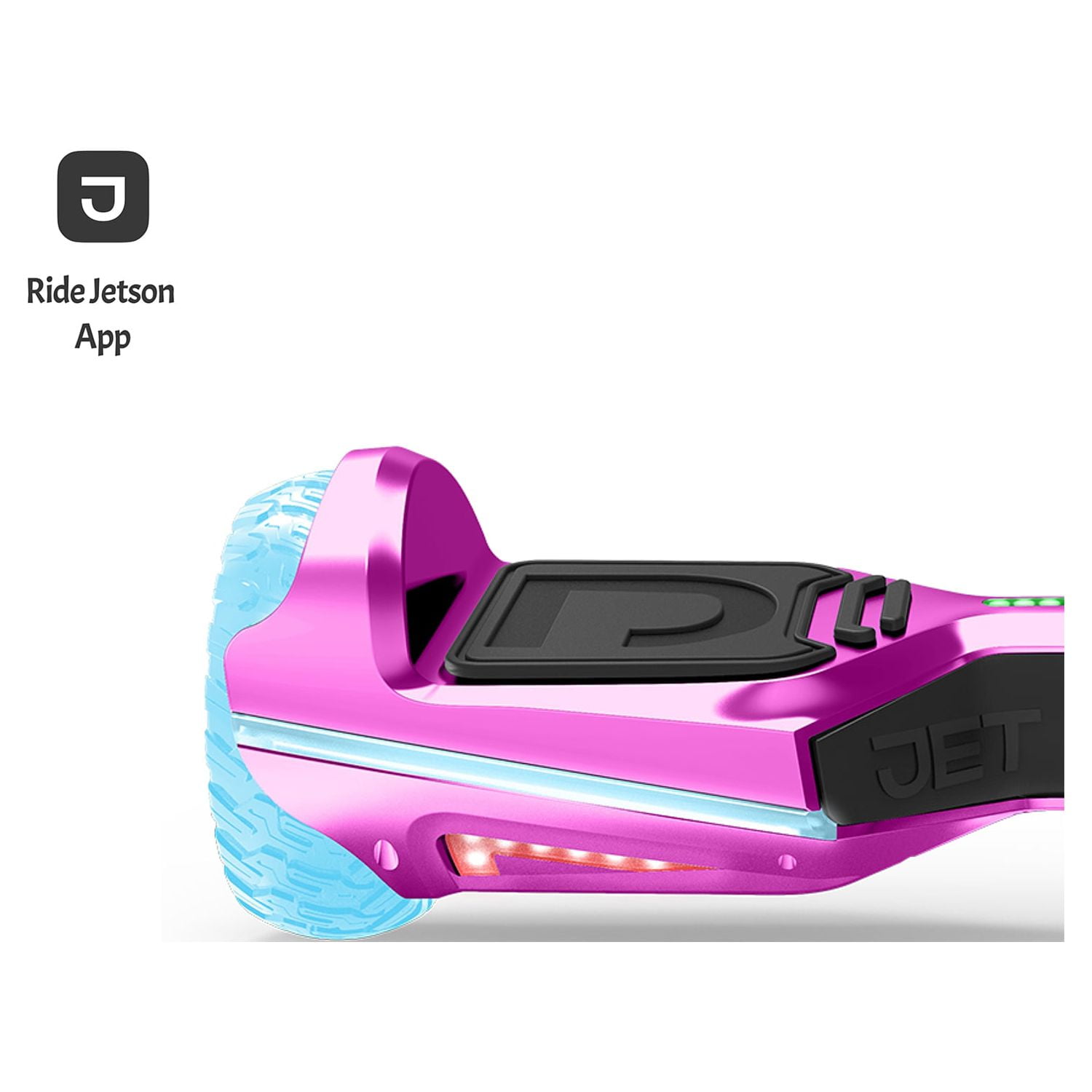 Jetson Rave Hoverboard, Pink, Bluetooth Speaker, Customizable LED Light-up  Wheels, 12+ 