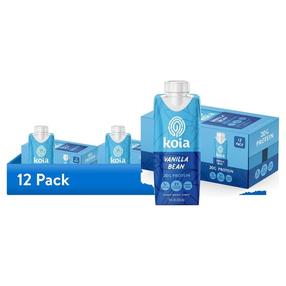 Koia Vanilla Bean Protein Nutrition Shake, 11oz Ready to Drink