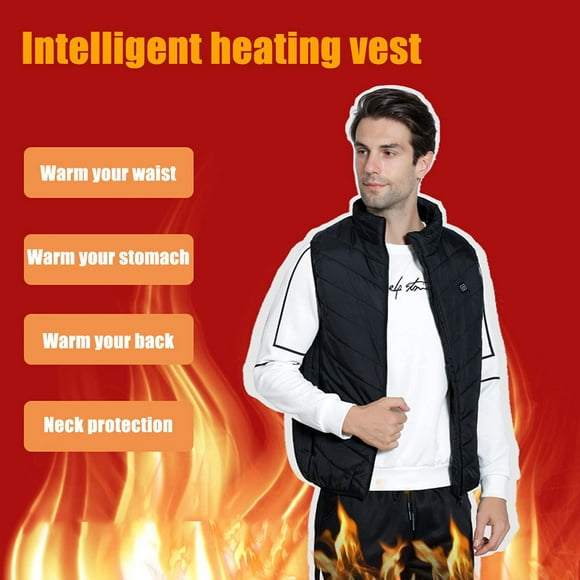 Black Friday Deals 2022 TIMIFIS Heated Vest Size Adjustable Battery Electric Warm Vest for Hiking