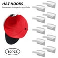 thumbnail image 2 of 10PCS Hat Hook Self Adhesive Wall Mounted No Drilling Hat Rack Hat Hanger Holder for Hat Earphone Key Scarf, 2 of 9