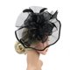 thumbnail image 4 of Diadema con tocado floral de malla vintage, sombrero Derby, accesorios para el cabello de boda Negro, 4 of 9