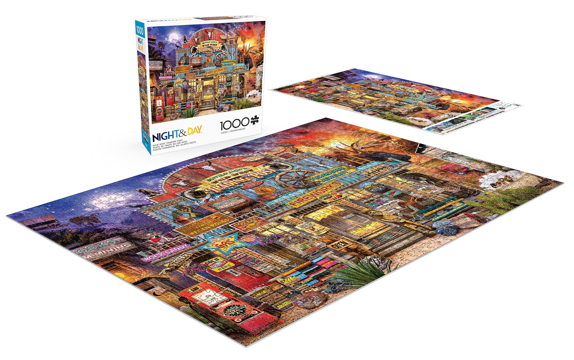 Buffalo Games 1000-Piece Wild West Trading Post Adult Interlocking Jigsaw Puzzle