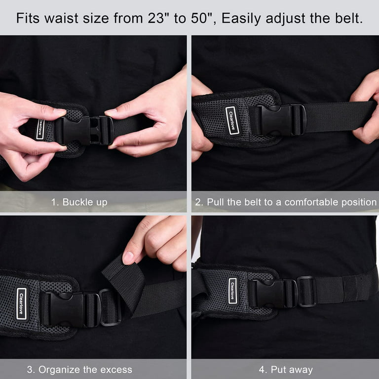 DIRGEE Belt Bag for Women Men Fashionable Crossbody Fanny Pack for Women Waist Bag,with Adjustable Strap Black Belt Bag Waterproof Sports Waist Packs with