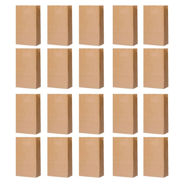 20 bolsas de papel kraft para guardar en el frigorífico, gruesas, para hornear pan, color marrón claro