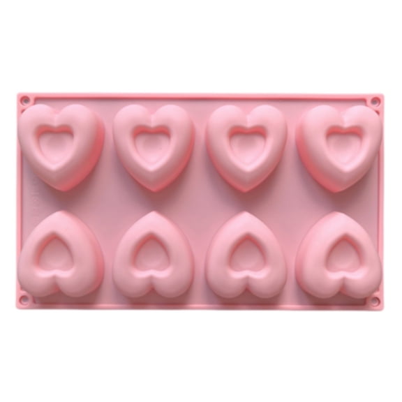 Heart Shaped Silicone Molds, Valentine's Day Candy Chocolate Molds, 8 Holes Love Heart Shape Baking Molds, Mini Heart Shaped Cake Pans, Valentines Silicone Mold, Silicone Donut Molds