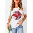 thumbnail image 3 of ABPHQTO Camiseta blanca con estampado de relámpagos de leopardo y corazón de MAMA para mujer, 3 of 5
