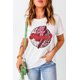 thumbnail image 3 of ABPHQTO Camiseta blanca con estampado de relámpagos de leopardo y corazón de MAMA para mujer, 3 of 5