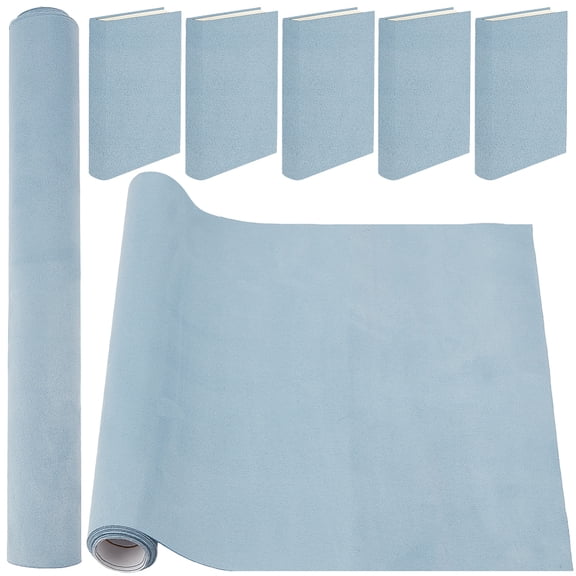 1Roll Suede Fabric Book Covers Light Blue 1300x305x0.6mm
