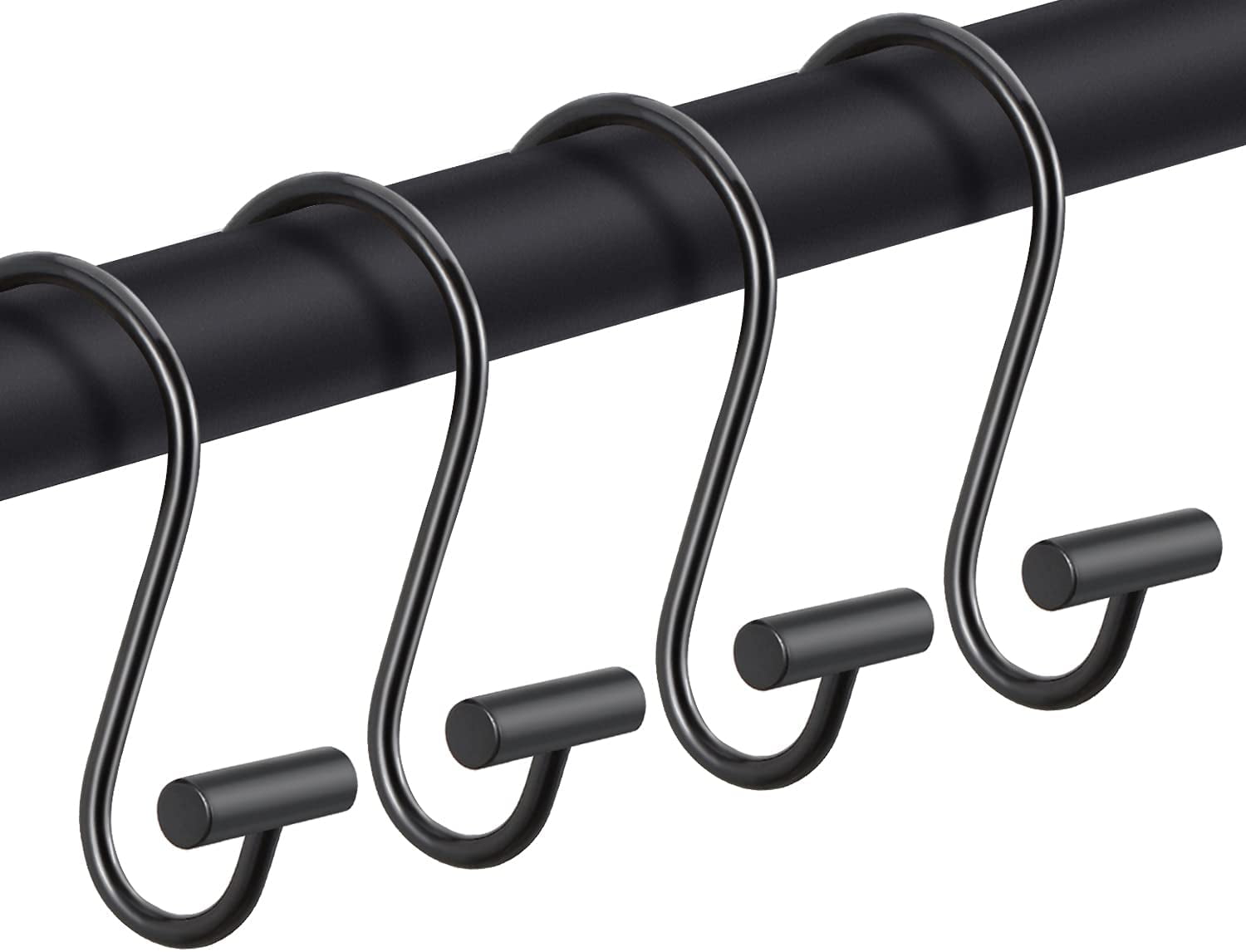 Black Shower Curtain Hooks Rings Decorative Shower Curtain Rings For black-shower-curtain-hooks-rings-decorative-shower-curtain-rings-for