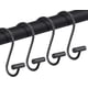 thumbnail image 1 of Anillos negros para cortina de ducha, anillos decorativos para cortina de ducha para barras de cortina de ducha de baño, juego de 12 ganchos de ducha de metal resistentes al óxido en forma de T, 1 of 5